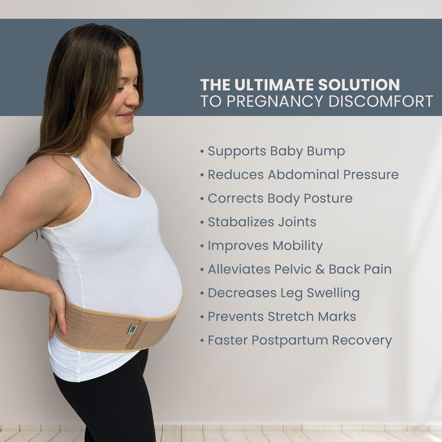 Soft & Breathable Pregnancy Belt - TAB Maternity Support Band