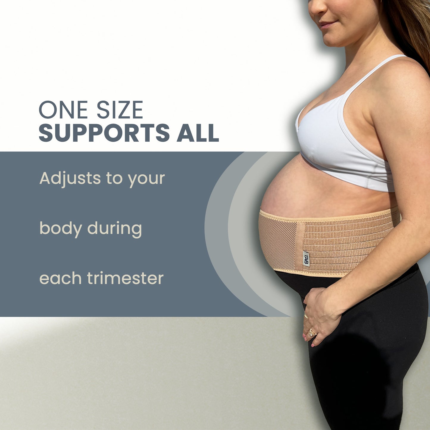TAB Maternity Pregnancy Belly Band - Soft & Breathable Support Belt, Pelvic Band,Tummy Sling for Pants, Back Brace for Pregnant Women - Pregnancy Must Haves, Postpartum Belly Band, Pregnant Mom Gift